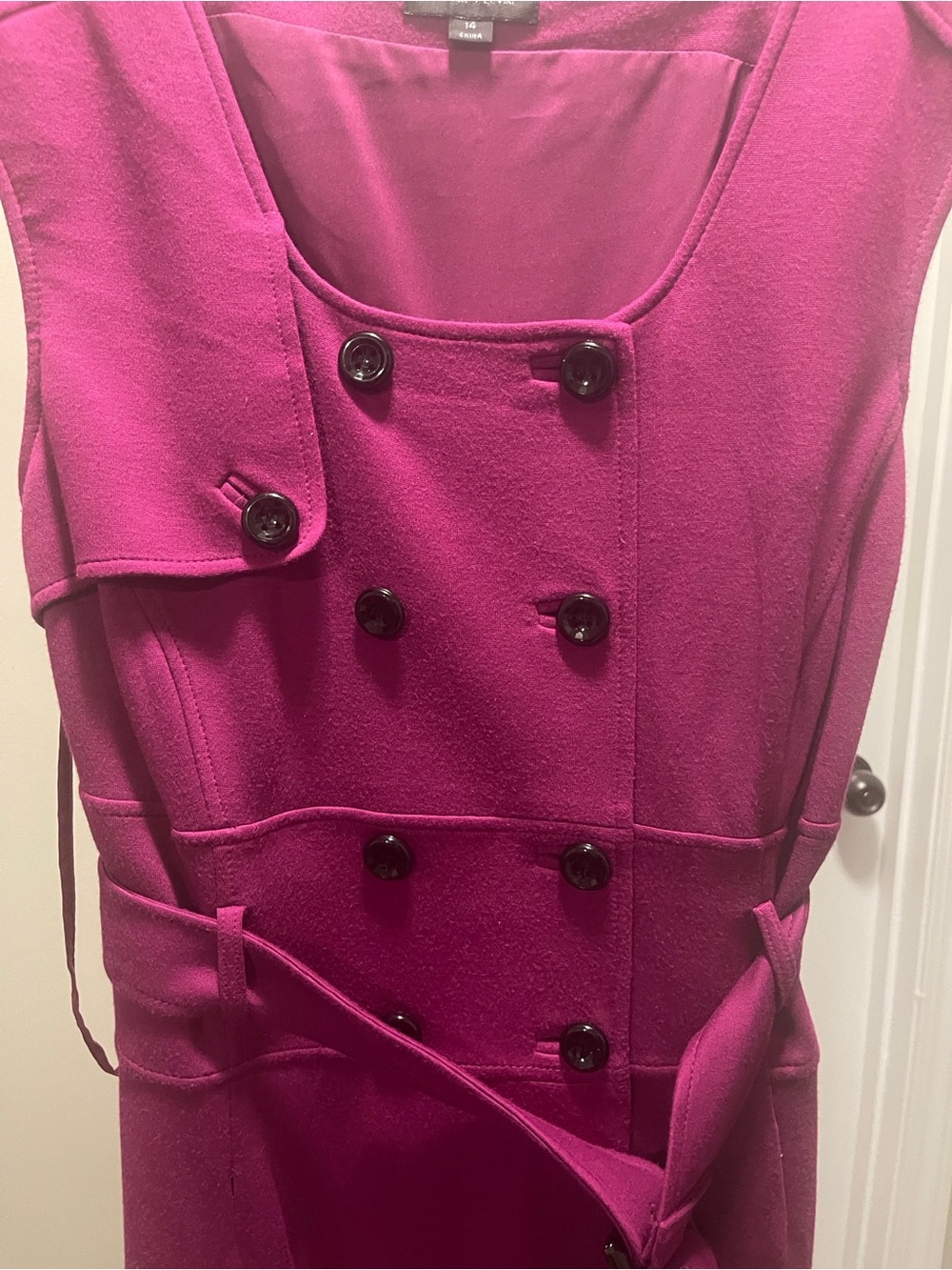 Tahari Arthur S. Levine Fuchsia Midi Dress